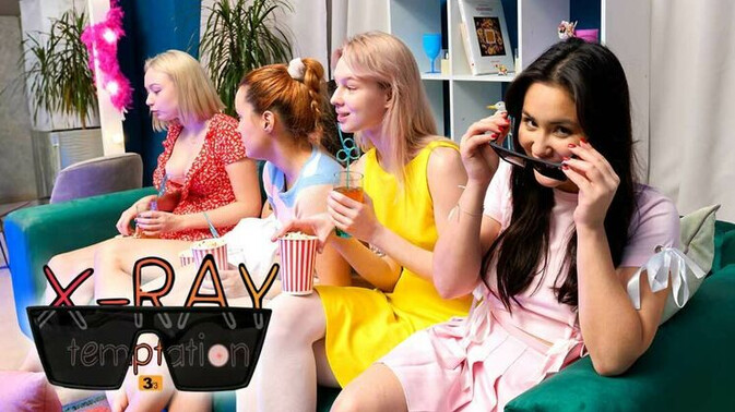Club Sweethearts - Sara Bork - Elloise Arti - Amelia Ost - Roxy Muray - Angel Jolie - Lesbian Orgy in X-Ray Temptation Part 3 with Angel Jolie and Natural Tits Babes / 04.02.2025