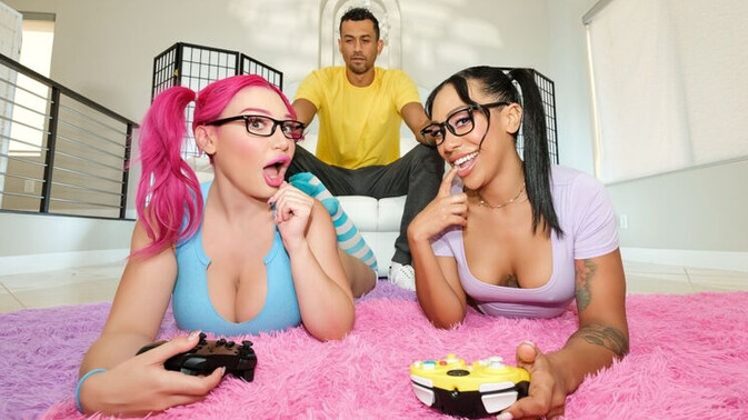 Crazy College GFs - Alex Jones - Lily Lou - Mikey Star - Gamer Girls Go Hard - Shaved Pussy, Doggystyle, and Cumshot / 09.12.2024