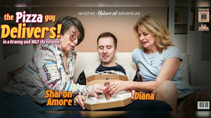 Mature.nl - Diana - Ray Adler - Sharon Amore - Sexy Blonde MILF Diana and Granny Sharon's Delivery Boy Delight / 22.12.2023