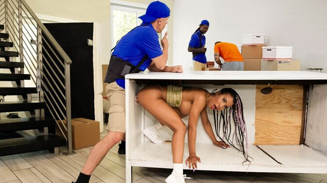 Sneaky Sex - Demi Sutra - Mick Blue - Cheating Girlfriend Gets Fucked Hard by Delivery Guy / 11.11.2023