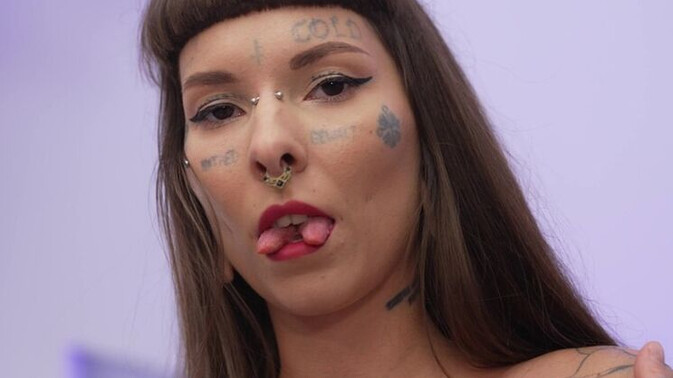 NRX Studio - Tim Monster Cock - Marseline Black - First Time Anal with a Skinny, Tattooed Babe and a Huge Cock / 25.10.2023