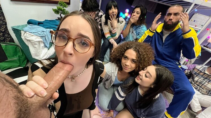 Dare Dorm - Hazel Moore - Violet Gems - James Angel - Willow Ryder - Kai Jaxon - Facial Frenzy: Deepthroats and Gagging Fun / 15.05.2024