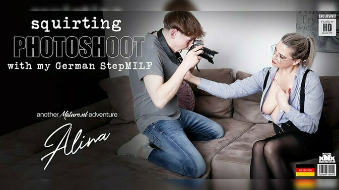 Mature.nl - Alina (EU) - Hugh Stefner - Stepmom Alina's Squirting Fuck Session During Photoshoot / 07.05.2024