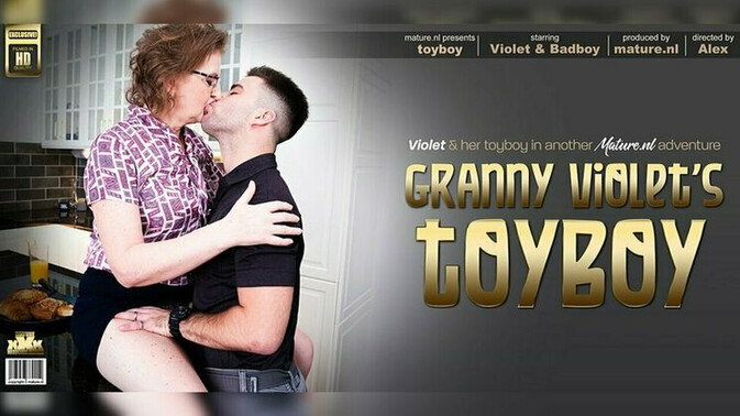 Mature.nl - Violet C. - Badboy - Granny Violet C. Rides Badboy's Dick in Her Own House / 21.01.2023