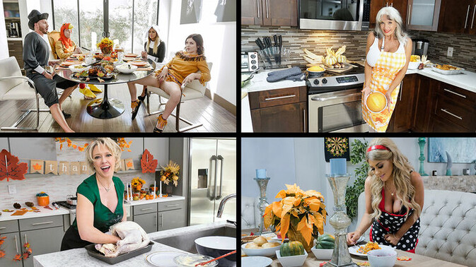 MYLF - Dee Williams - Kayla Kayden - Juliett Russo - Sally D'Angelo - MILFs of Thanksgiving: A Feast of Desire / 22.11.2022
