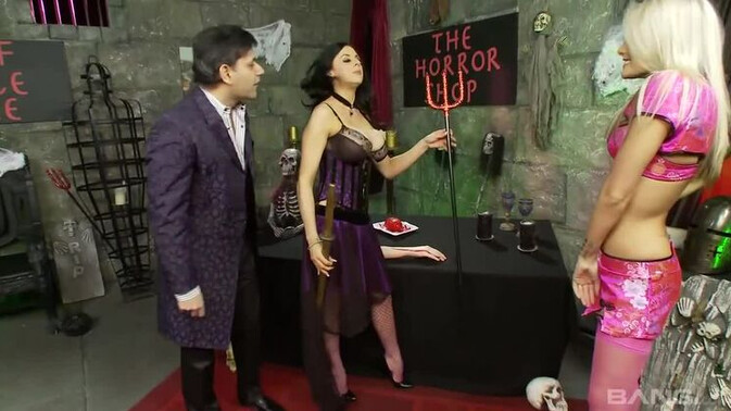 BANG.com - Brunette and Blonde Babes Share a Big Cock / 06.08.2021