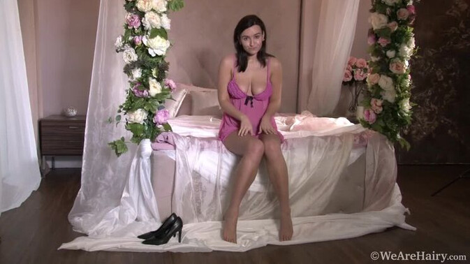 We Are Hairy - Ramira - Big Tits Brunette Ramira Gets Naked On Bed / 22.05.2021