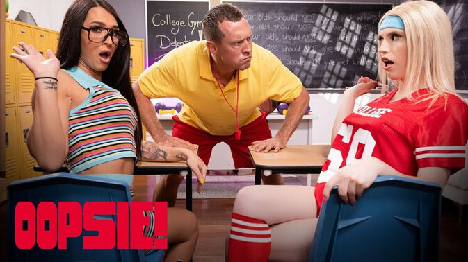 Oopsie! - Pierce Paris - Khloe Kay - Izzy Wilde - Gagging on the Coach's Big Cock / 26.06.2022