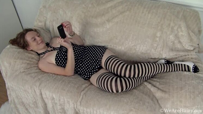 We Are Hairy - Ana Molly - Small Tits Ana Molly Teases with Striptease and Fingering / 12.05.2021