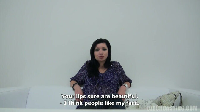 Czech Casting - Small Tits Brunette Lucie Strips Solo / 27.04.2021