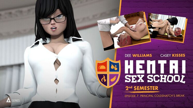 Hentai Sex School - Dee Williams - Casey Kisses - Deep in the Principal's Office / 01.04.2022