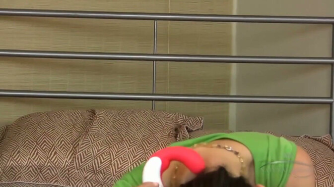 Aunt Judys - Kitty - Hairy Pussy Kitty Gets Filled with a White and Red Dildo / 06.04.2021