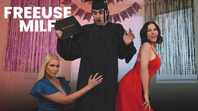 FreeUse Milf - Vanessa Cage - Elias Cash - Brooke Barclays - Lesbian Love on Grad Day / 04.01.2024