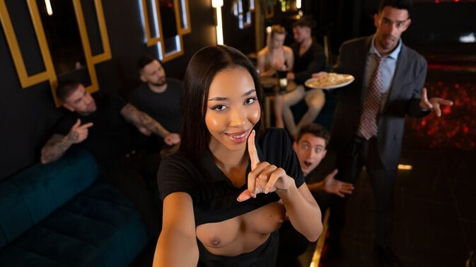 RK Prime - Jimmy Bud - Lia Lin - Public Fuck: Brunette Waitress Takes It Hard and Fast / 17.05.2025