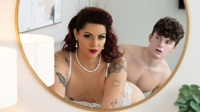 Trans Angels - June Ferrari - Silas Brooks - Stepson Gets Blowjob & JOI from Sexy Stepmom / 02.05.2025