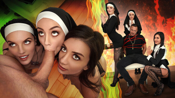 BFFs - Danny Mountain - Natalie Brooks - Fiona Frost - Selena Love - Petite Nun Fiona Frost Takes Cum in Mouth First Time / 03.05.2025