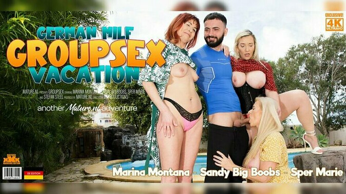 Mature.nl - Stefan Steel - Marina Montana (EU) - Sper Marie (EU) - Sandy Big Boobs (EU) - German MILFs Get Dirty in a Public groupsex Party / 14.03.2023