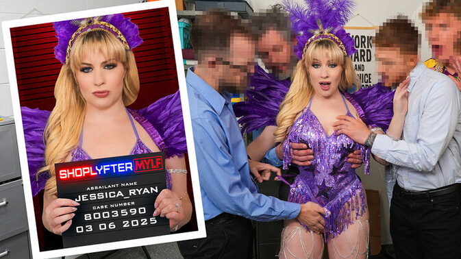 ShopLyfter MYLF - Jessica Ryan - Mike Mancini - Rion King - Chad Diamond - Rion Vega - Blonde Jessica Ryan Gets Rough Gangbang Treatment / 06.03.2025