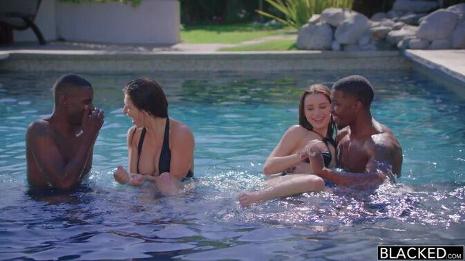 BLACKED - Lana Rhoades - Isiah Maxwell - Leah Gotti - Jason Brown - Lana and Leah's Interracial BBC Adventure / 27.08.2016