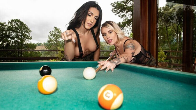 Trans Angels - Vitoria Neves - Natalie Cortez - Cum Swallowing Cuties by the Pool / 10.02.2021