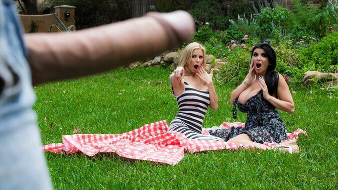Brazzers - Alexis Fawx - Romi Rain - Keiran Lee - Blonde Bombshell's Outdoor Blowjob / 11.11.2016