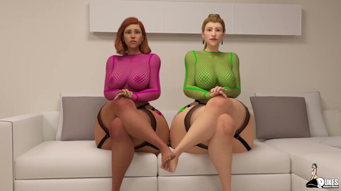 Adult Time Animation - Deepthroat Queens in Fishnet Fantasy / 20.09.2024